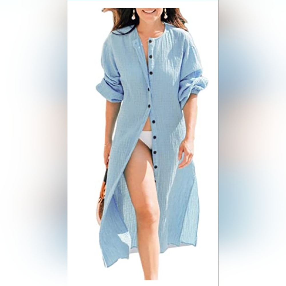 Bsubseach Women Button Up Cover up or Dress